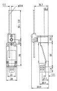 Adjustable Rod Lever Type Mini Limit Switch 5A IP65 - AZ8107 Auspicious Taiwan - Qahraba