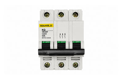 MCB 20A 3P 10kA C Curve Din Rail Mount KQ 10C320 Square D