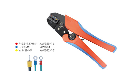 Insulated Lugs Crimping Tool Ratchet Handle 0.5-6mm2 LYG-03C OPT