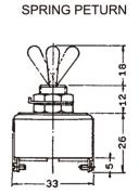 Spring Return Hand Switch Momentary Spring Return Toggle Switch On-Off 2Pin 15A 1021A Auspicious ...