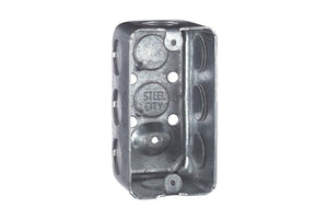 58361 4 x 2-1/8 inch Steel Back Box 3/4" Knockouts Steel City ABB