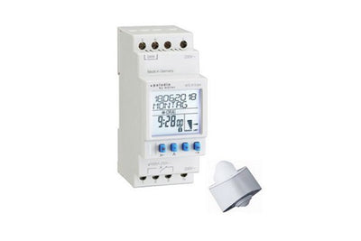 Digital Twilight Switch 230V w/ 60 Memory Location  Din Rail Mount - 972424 Hugo Muller Germany - Qahraba
