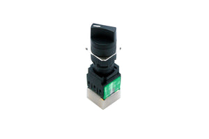 16mm On-Off-On 3 Position Spring Return Selector Switch IP65 - A16CSR30RS3BLK Auspicious Taiwan - Qahraba