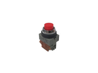 25mm TWS Series Non-Illuminated Momentary Type Push Button with 1NC Contact Red Color - ABS201N Idec Japan - Qahraba