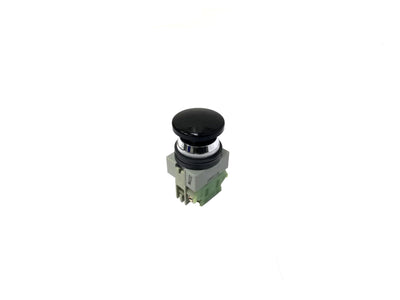25mm TWS Series Non-Illuminated Mushroom Head Momentary Type Push Button with 1NO Contact Black Color - ABS310N Idec Japan - Qahraba
