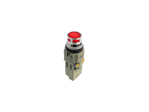 30MM TWS SERIES LED ILLUMINATED MOMENTARY PUSH BUTTON WITH FULL SHROUD 200VAC/220VAC WITH 1NO & 1NC CONTACTS RED COLLOR - ALFN22611DNR Idec Japan - Qahraba
