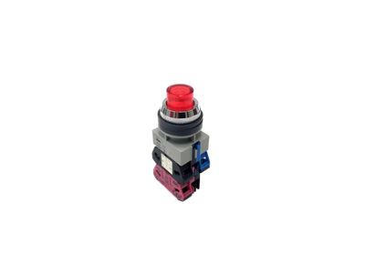 25mm TWS Series LED Illuminated Momentary Type Push Button 24VAC/DC 1NO & 1NC Red Color - ALS22211DNR Idec Japan - Qahraba