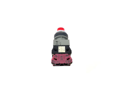 25mm TWS Series LED Illuminated Momentary Type Push Button 24VAC/DC 1NO & 1NC Red Color - ALS22211DNR Idec Japan - Qahraba