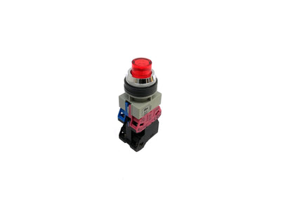25mm TWS Series LED Illuminated Momentary Type Push Button 200V/220V with 1NO & 1NC Contacts Red Color - ALS22611DNR Idec Japan - Qahraba