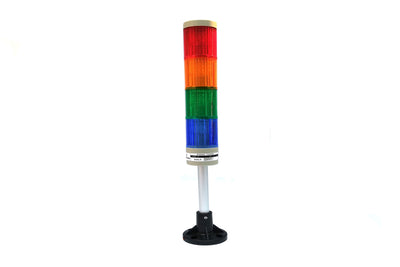 Signal Tower Light 50mm Red-Yellow-Green-Blue Standard Type w/o Buzzer - ARPS5RYGBL Auspicious Taiwan - Qahraba