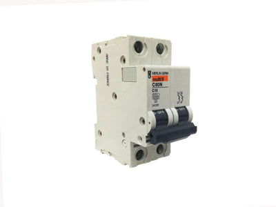 MCB - Miniature Circuit Breaker 10A 6kA 2Pole - C10 Merlin Gerin - Qahraba