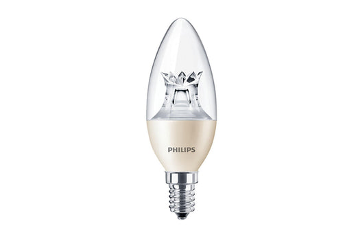 PHILIPS Ampoule LED filament dimmable E14 230V 2,5W(=15W) 136lm 1800K  LEDcandle flamme ambrée - 316034