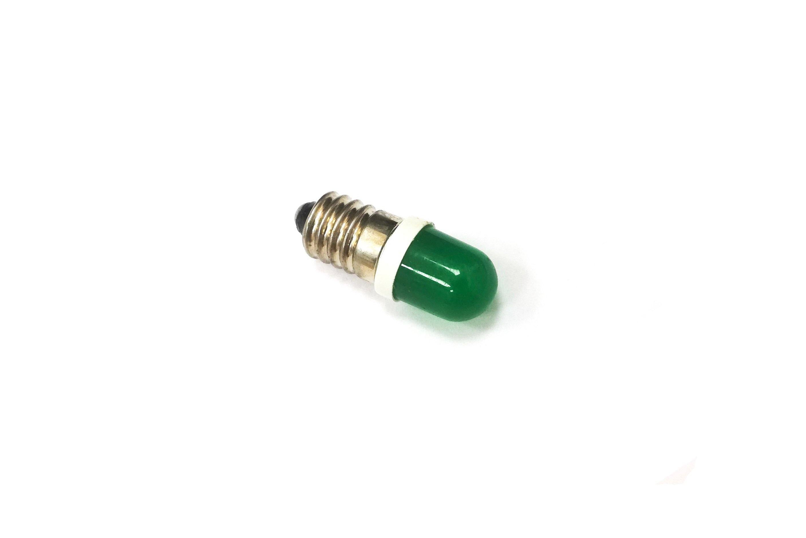LED Indicator Bulb Screw Type Green Color - E10 Auspicious Taiwan - Qahraba