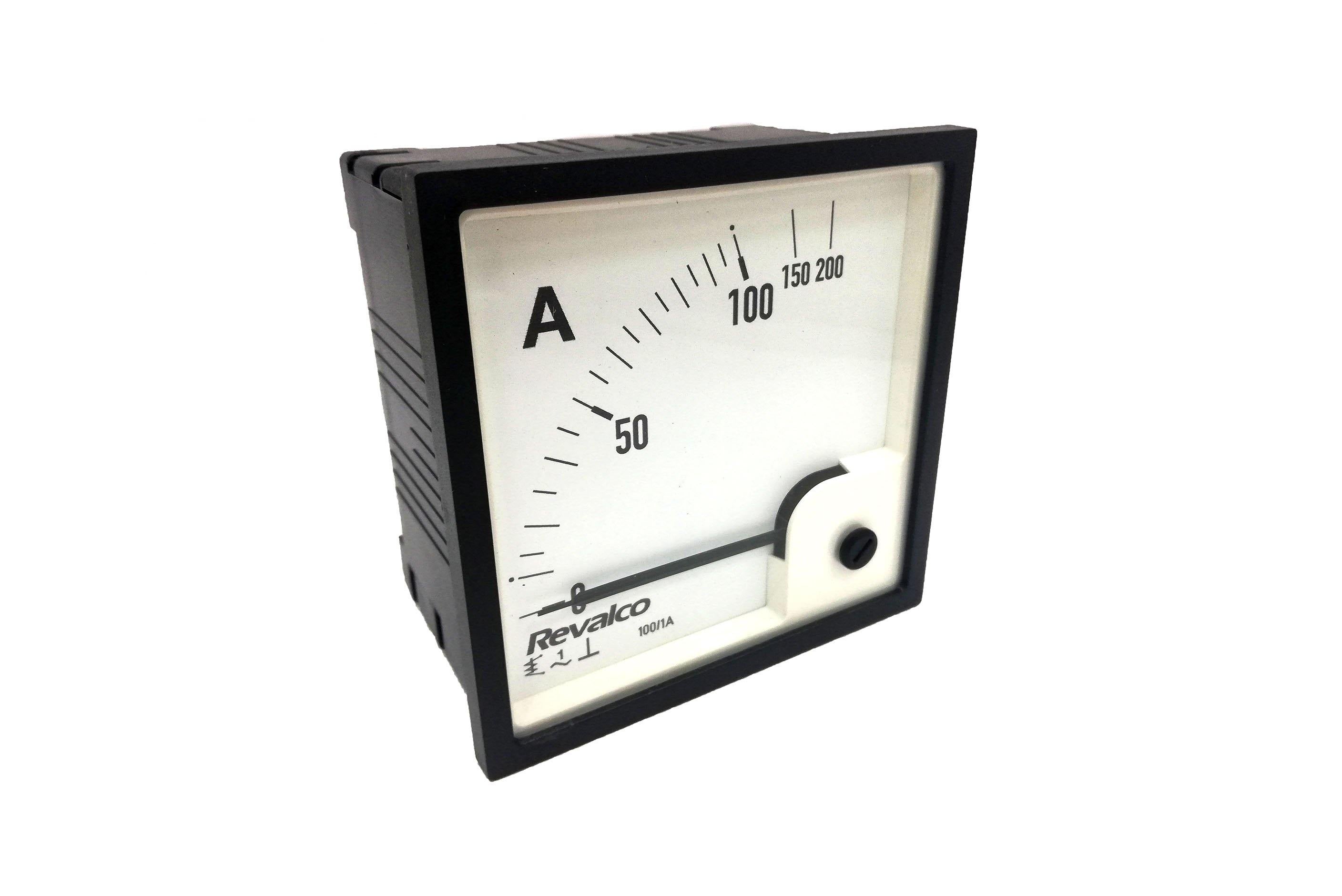 AC Analogue Panel Ammeter 96x96 - CT Type Secondary 1A - ERI96/ESI96 R ...