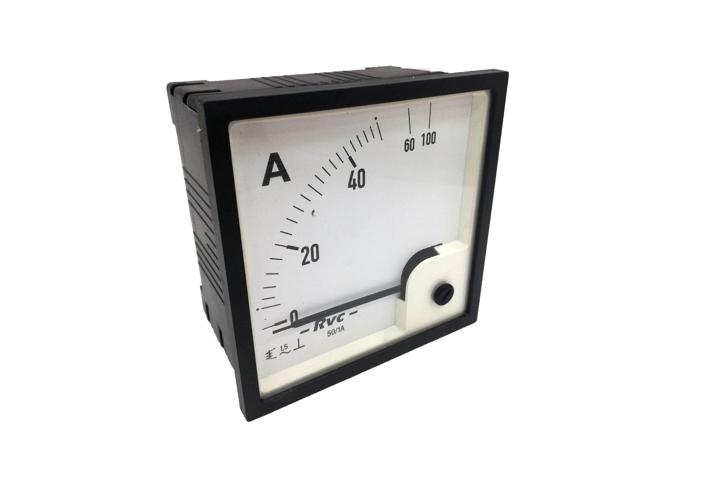 Analog AC Ammeter 96x96 CT Type Input: 1A ERI96 Revalco - Qahraba