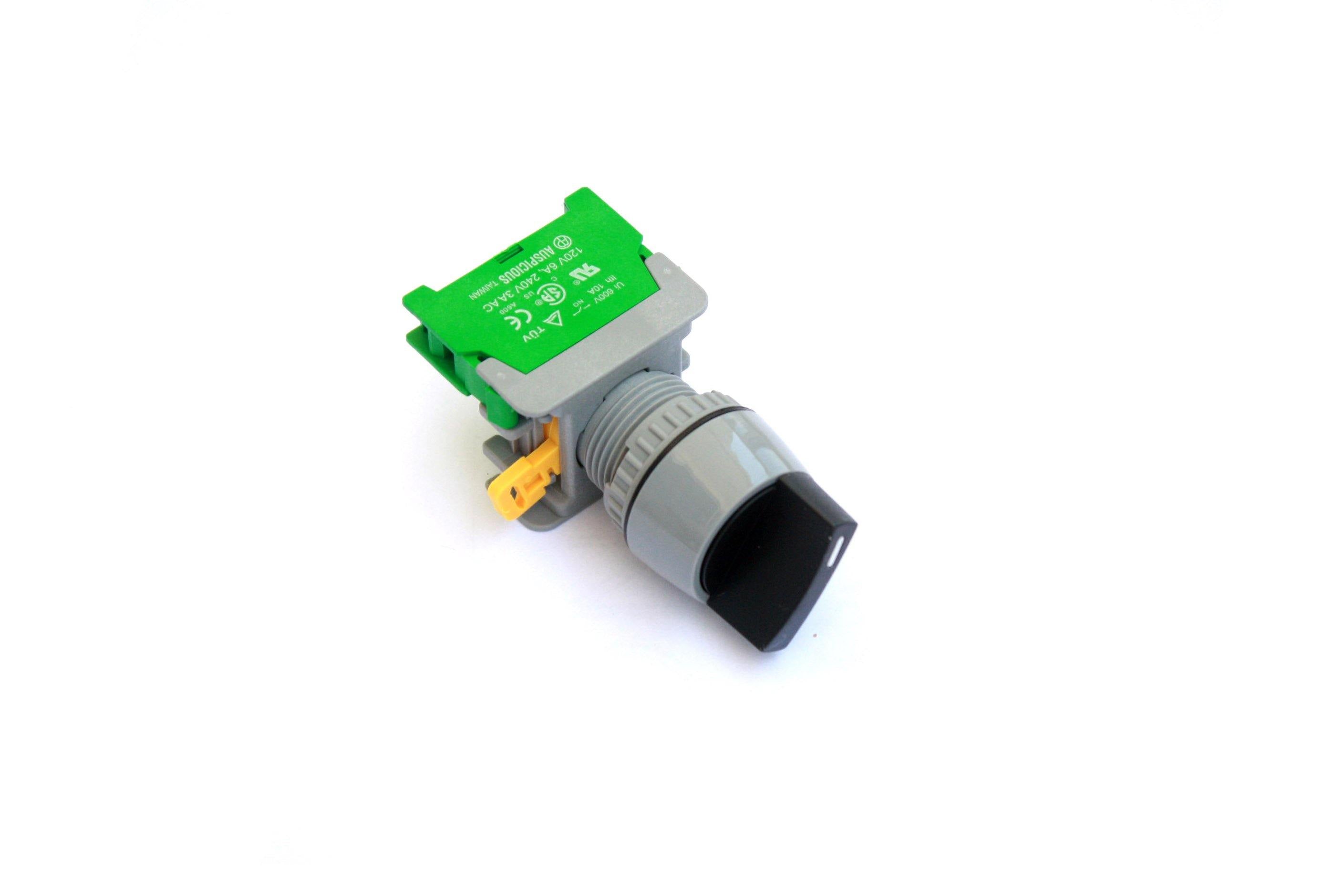22mm Selector Switch 2 Position On-Off Maintained IP65 GCS22-2 - Qahraba