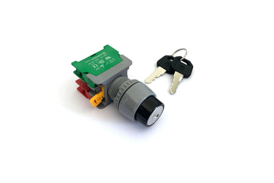 22mm 2 Position Key Maintained Selector Switch IP65 - GKS222 Auspicious Taiwan - Qahraba