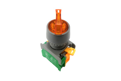 Illuminated Selector Switch 2 Position Yellow IP65 GSL22-2 Auspicious