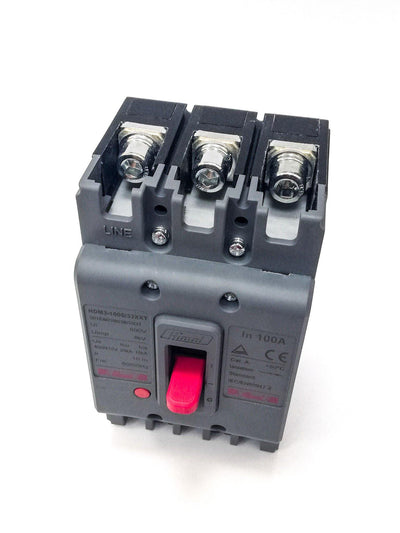 MCCB - Molded Case Circuit Breaker 100A 25kA 3Pole - HDM3100S10033XX Himel - Qahraba