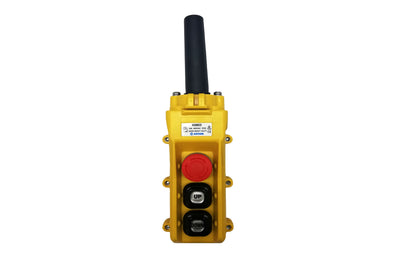 Hoist Crane Pendant Switch Up-Down with Emergency Stop Single Speed 10A IP65 - HS803ES Auspicious Taiwan - Qahraba