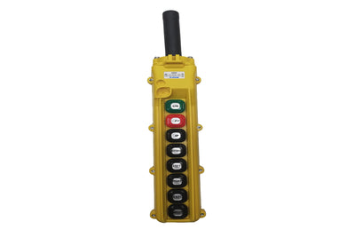 Hoist Crane Pendant Switch 6 Buttons with On-Off Single Speed 10A IP65 - HS84 Auspicious Taiwan - Qahraba