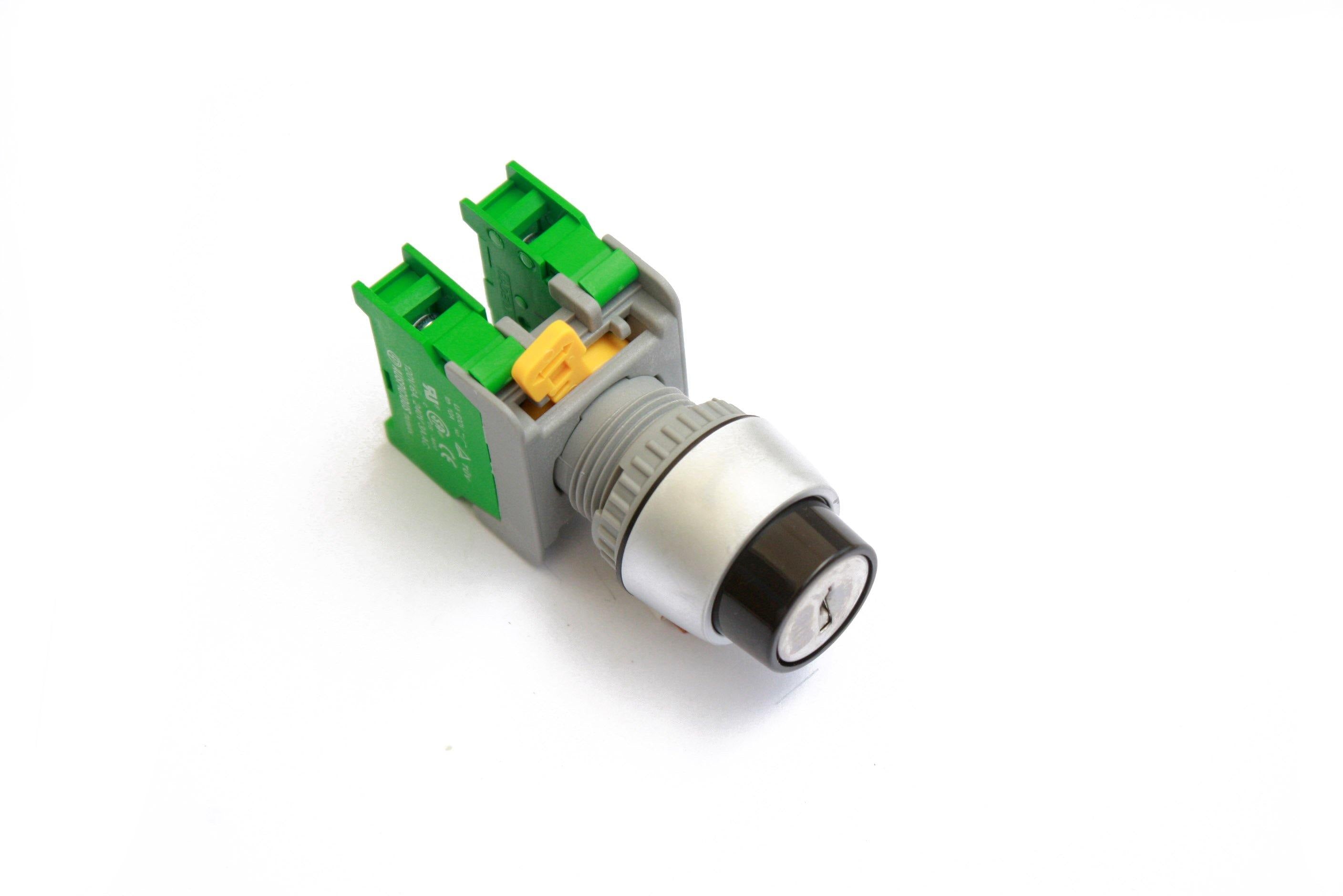 Spring Return Key Switch 22mm 3 Position IP65 KSR223 Auspicious - Qahraba