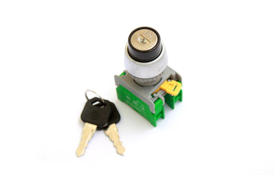 22mm On-Off-On 3 Position Spring Return Key Selector Switch IP65 - KSR223 Auspicious Taiwan - Qahraba