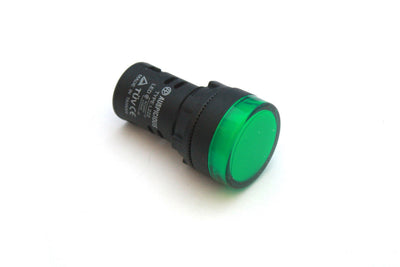 22mm LED Panel Pilot Indicator Lamp Green Color - L22 Auspicious Taiwan - Qahraba
