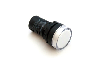 22mm LED Panel Pilot Indicator Lamp White Color - L22 Auspicious Taiwan - Qahraba