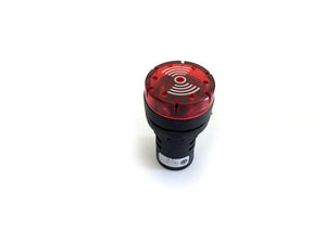 22mm Panel Buzzer with Indicator Light Red Color 220VAC - LB22-R Auspicious Taiwan - Qahraba
