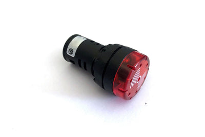 22mm Panel Buzzer with Indicator Light Red Color 220VAC - LB22-R Auspicious Taiwan - Qahraba