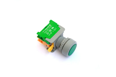 22mm Momentary Type Illuminated Push Button Green Color IP65 - LXB22 Auspicious Taiwan - Qahraba
