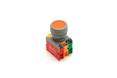 22mm Momentary Type Illuminated Push Button Yellow Color IP65 - LXB22 Auspicious Taiwan - Qahraba