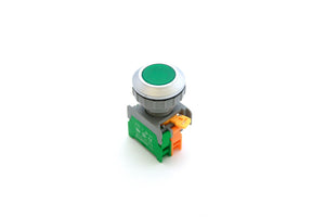 30mm Momentary Type Illuminated Push Button Green Color IP65 - LXB30 Auspicious Taiwan - Qahraba