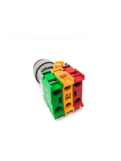 22mm Momentary Type Illuminated Extended Head Push Button Red Color IP65 - LXL22 Auspicious Taiwan - Qahraba