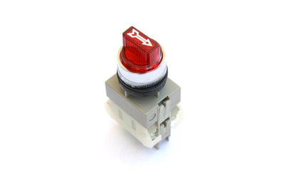 22mm Spring Return Red Illuminated Selector Switch On-Off-On w/ Arrow AUSPICIOUS