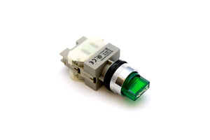 22mm Spring Return Green Illuminated Selector Switch w/ Arrow On-Off-On AUSPICIOUS