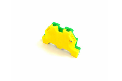 4mm Earth Terminal Block Yellow/Green - PE4 Auspicious Taiwan - Qahraba