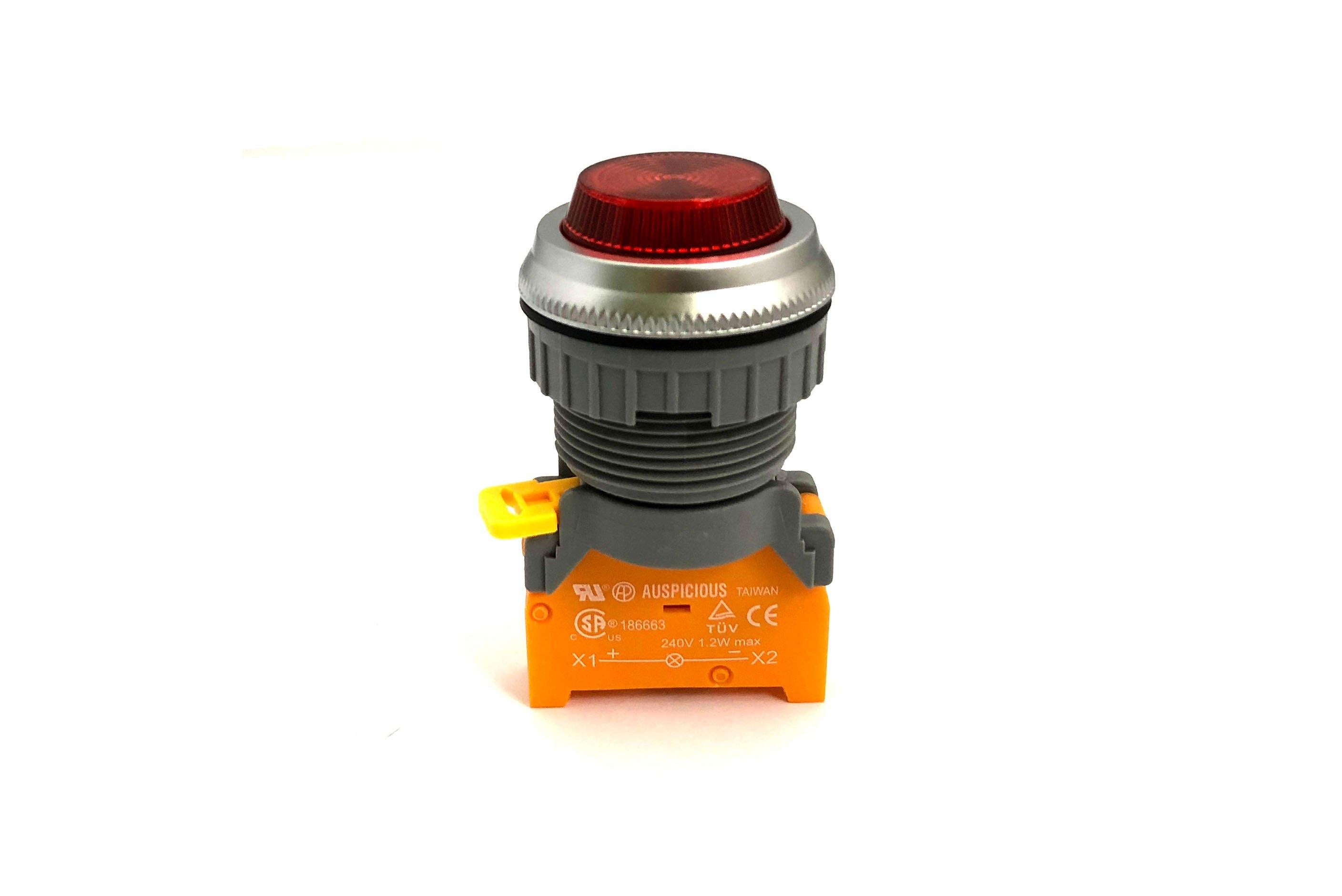 30mm Indicator Light Red LED with Ba9s Lamp Holder PLN30 Auspicious ...