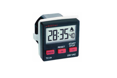 Digital Countdown Timer 230V Panel Mount Type - TC2421 Hugo Muller - Qahraba