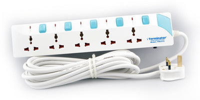 5 Way Universal Extension Socket 3M - TPB 615 Terminator - Qahraba