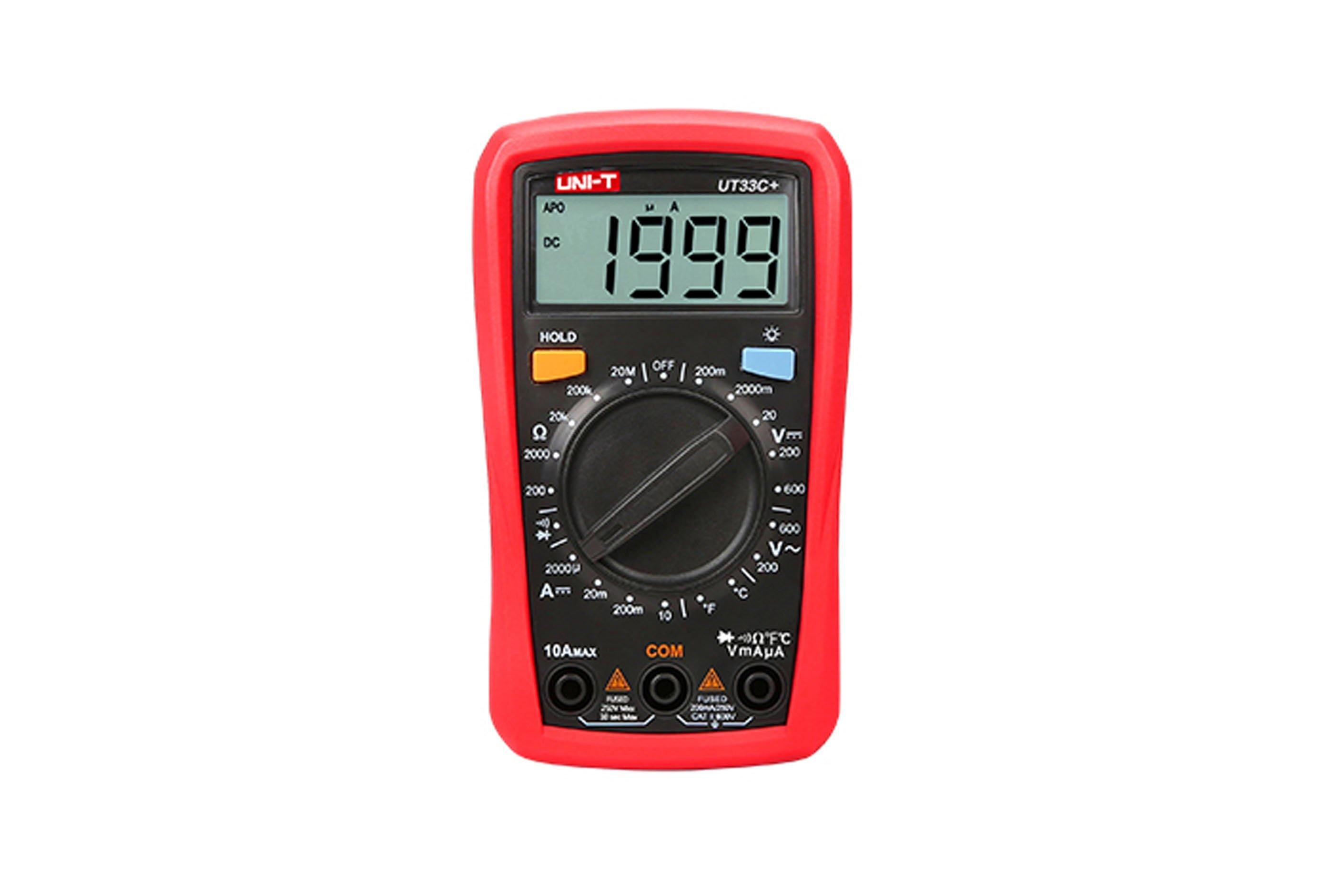 Palm Size Digital Multimeter AC/DC - UT33C+ Uni-T - Qahraba